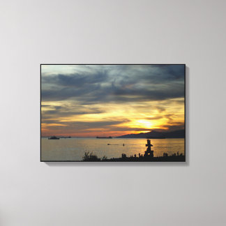 Lienzo Vancouver Sunset Art Print Seascape Inushuk Canvas
