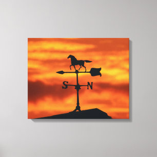 Lienzo Vane del clima al atardecer