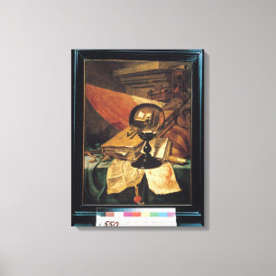 Lienzo Vanitas con una bola de cristal