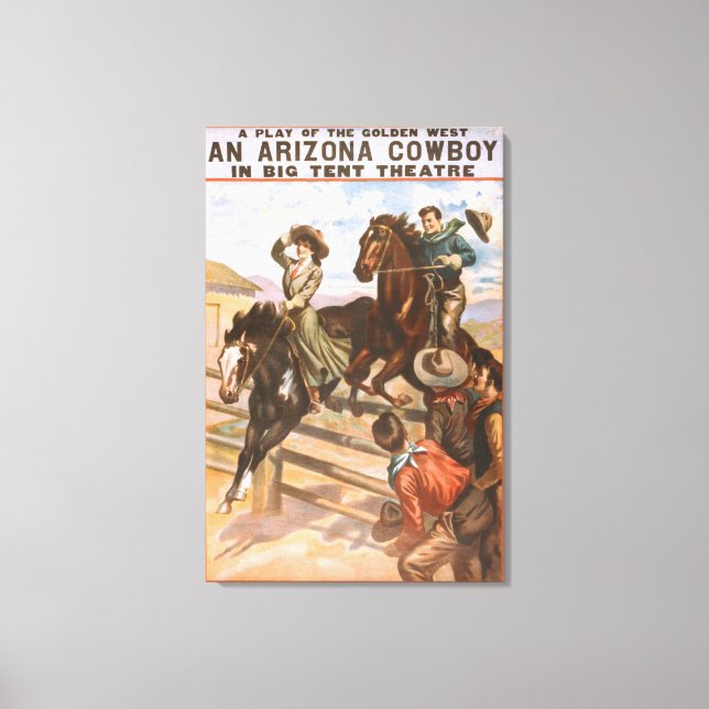 Lienzo Vaquero de Arizona en Poster de teatro de grandes  (Anverso)