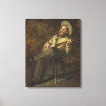 Vaquero jugando el banjo y cantando música country