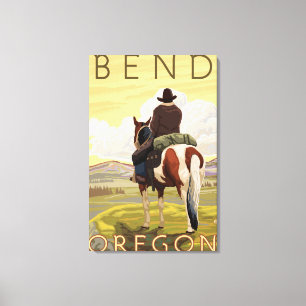 Lienzo Vaquero y caballo - Bend, Oregón