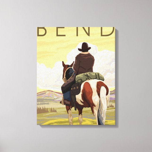 Lienzo Vaquero y caballo - Bend, Oregón (Anverso)