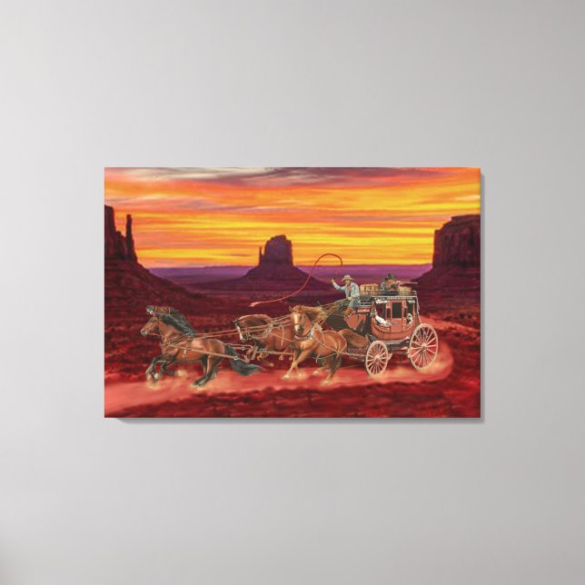 LIENZO VAQUEROS DE DILIGENCIA (Anverso)