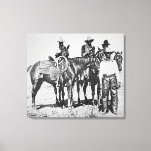 Lienzo Vaqueros negros en Bonham, Texas, c.1890 (foto de