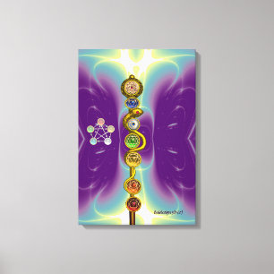 LIENZO VARA DE ASCLEPIO 7 CHAKRAS, YOGA, ENERGÍA ESPIRITU