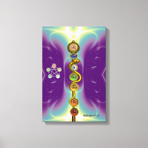 LIENZO VARA DE ASCLEPIO 7 CHAKRAS, YOGA, ENERGÍA ESPIRITU