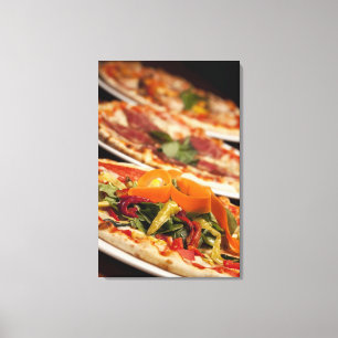 Lienzo Variedad de pizza y Toppings
