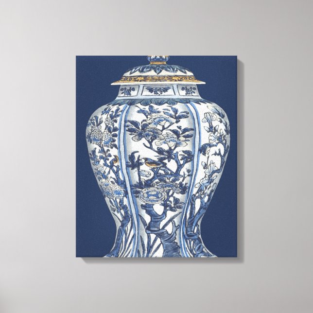 Lienzo Vasa de porcelana azul y blanca de Vision Studio (Anverso)