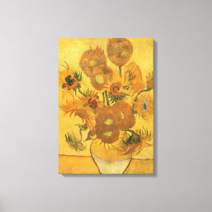 Lienzo Vase con 15 girasoles de Vincent van Gogh
