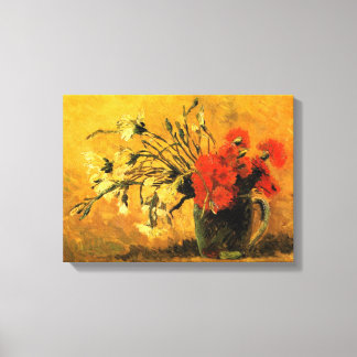 Lienzo Vase con Carnations de Vincent van Gogh