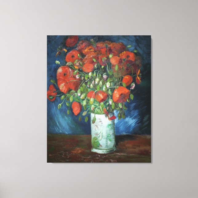 Lienzo Vase con los pimientos rojos Vincent van Gogh (Anverso)