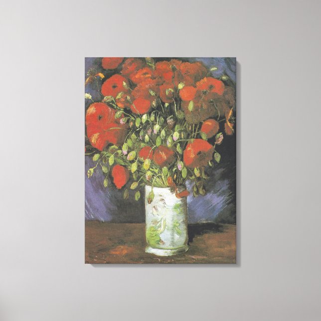 Lienzo Vase con los pimientos rojos Vincent van Gogh (Anverso)
