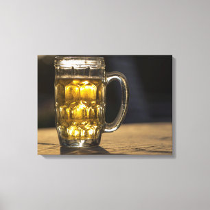 Lienzo Vaso de cerveza bebida primer plano, India