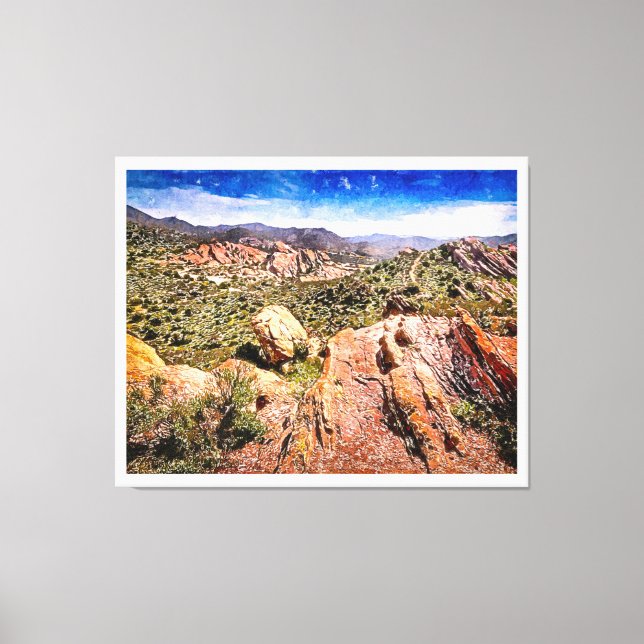 Lienzo Vasquez Rocks Watercolor (Anverso)