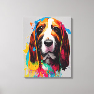 Lienzo Vasset Hound Dog Mascota Cute Adorable Animal Comp