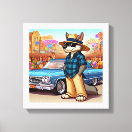 Lienzo Vato Lobo "Año Nuevo"