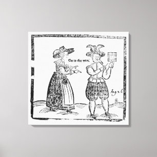 Lienzo Vayan a las guerras, ilustracion de un panfleto sh