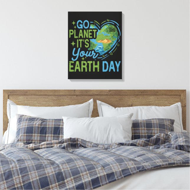 Lienzo Ve Planeta Es Tu Día de la Tierra (Insitu(Dormitorio))
