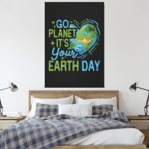 Lienzo Ve Planeta Es Tu Día de la Tierra