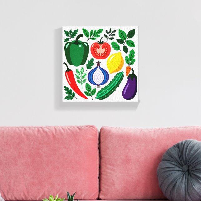 Lienzo Vegetable pattern (Insitu (Sala de estar))