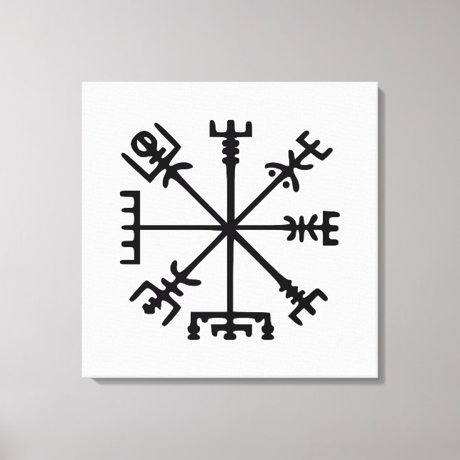 Lienzo Vegvísir (brújula vikina) (Anverso)