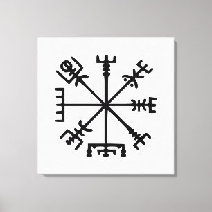 Lienzo Vegvísir (compás de Viking)