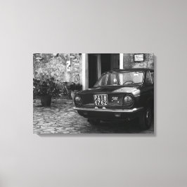 Lienzo Vehículo FIAT de época en Italia monocromo