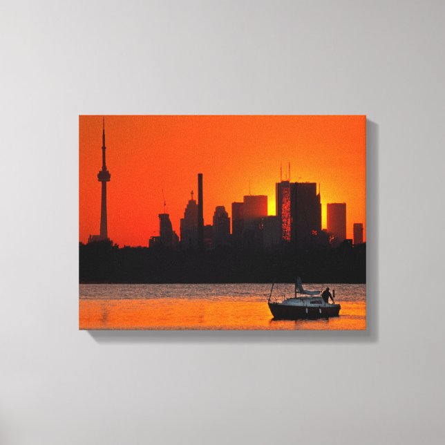 Lienzo Vela al atardecer (Anverso)