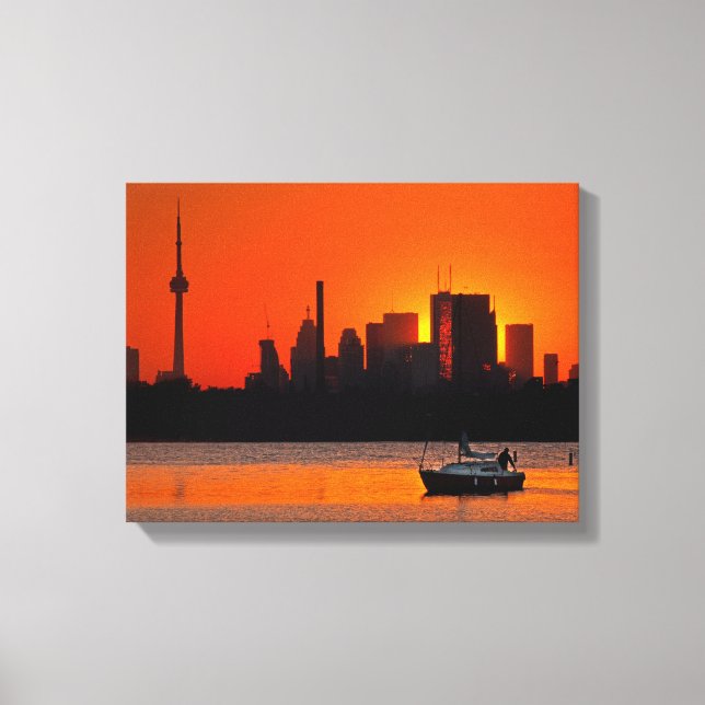 Lienzo Vela al atardecer (Anverso)