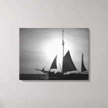 Vela Aruba Dusk en blanco y negro (Paisaje)
