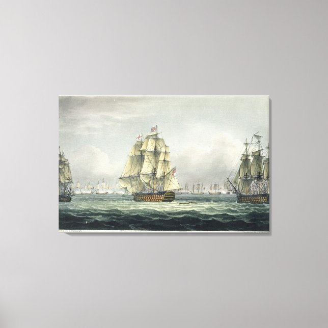 Lienzo Vela HMS Victory para la línea francesa flanqueada (Anverso)