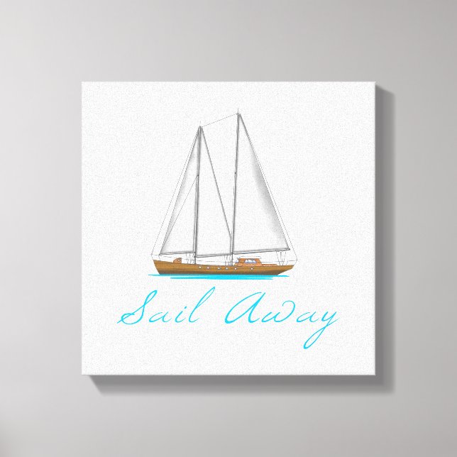 Lienzo Vela lejos (Anverso)