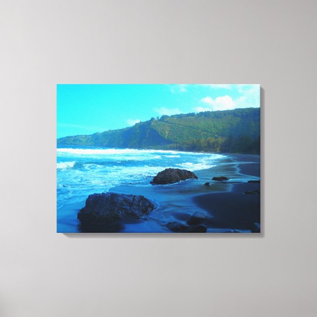 Lienzo Vela panorámica Waipio Valley Big Island Hawaii (Anverso)