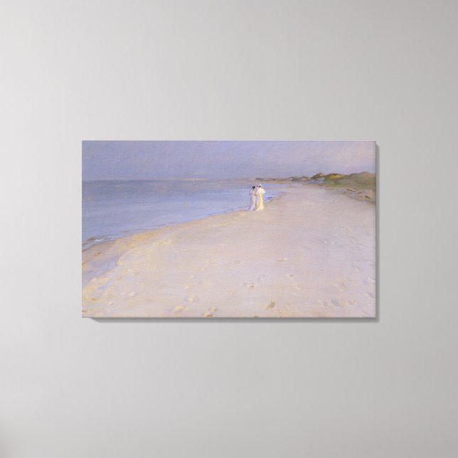 Lienzo Velada de verano en South Beach, Skagen, 1893 (Anverso)