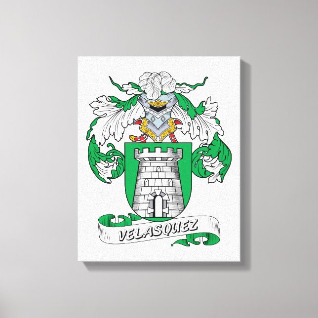 Lienzo Velasquez Family Crest (Anverso)