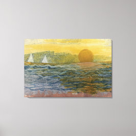 Lienzo Velero en el horizonte