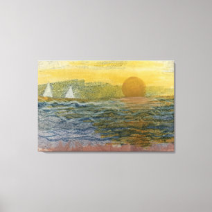 Lienzo Velero en el horizonte