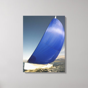 Lienzo Velero que inclina en viento