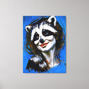 Lienzo "Velka Teyani" un tramposo de mapache