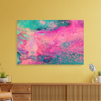 “Vellum Etéreo” – Azul Turquesa Rosa Abstracto