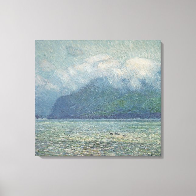 Lienzo Velo plateado y Puerta dorada de Childe Hassam (Anverso)