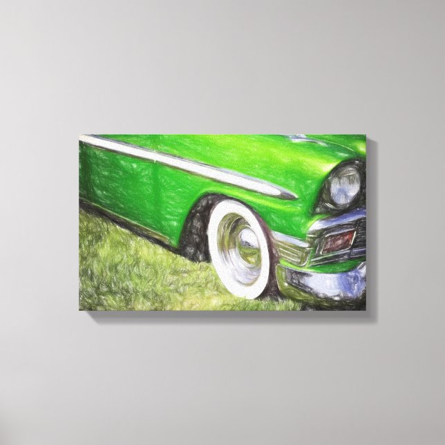 Lienzo Velocidad verde (Anverso)