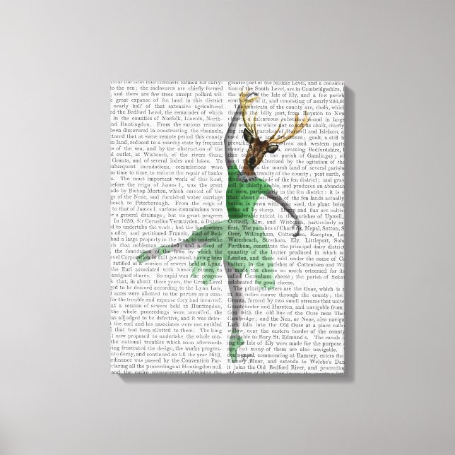 Lienzo Venado de ballet en verde (Anverso)