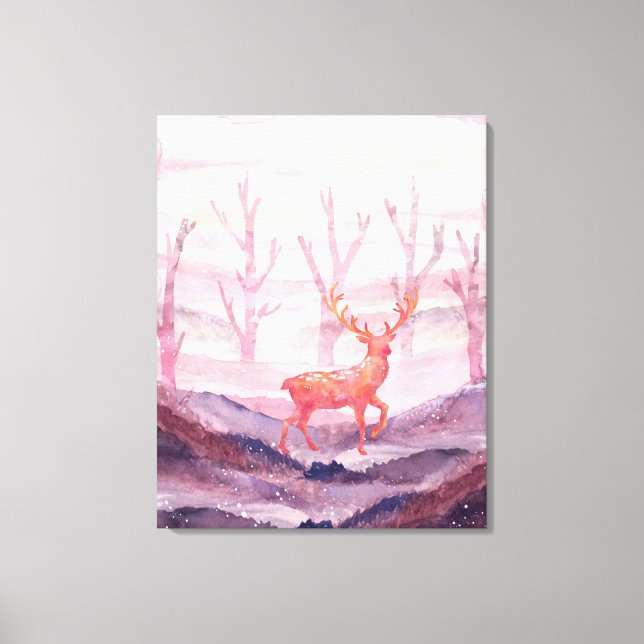 Lienzo Venado en el bosque (Anverso)