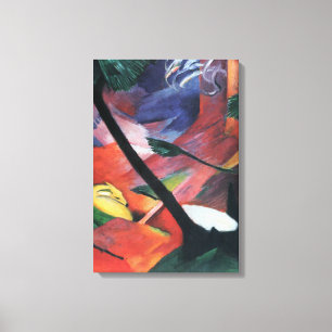 Lienzo Venado en el bosque II por Franz Marc; Reh im Wald