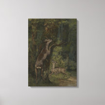 Venado en el bosque (por Gustave Courbet)