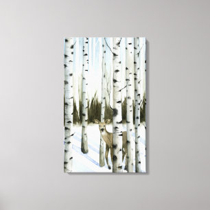 Lienzo Venado en nieve