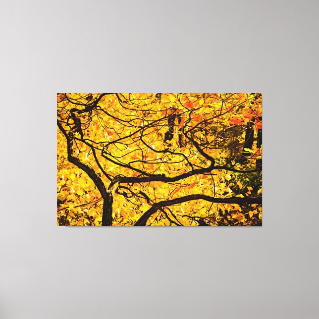 Lienzo Venas doradas del otoño (Anverso)