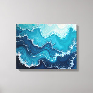 Lienzo Venas Oceánicas – Fluido de Mar Profundo 16"x12" A